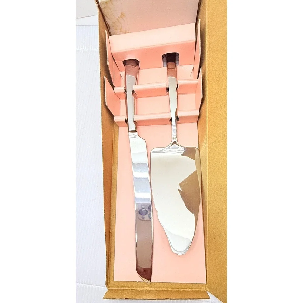 New Mikasa Kya Cake Knife Server Set Box Celebrate Wedding Stainless Steel